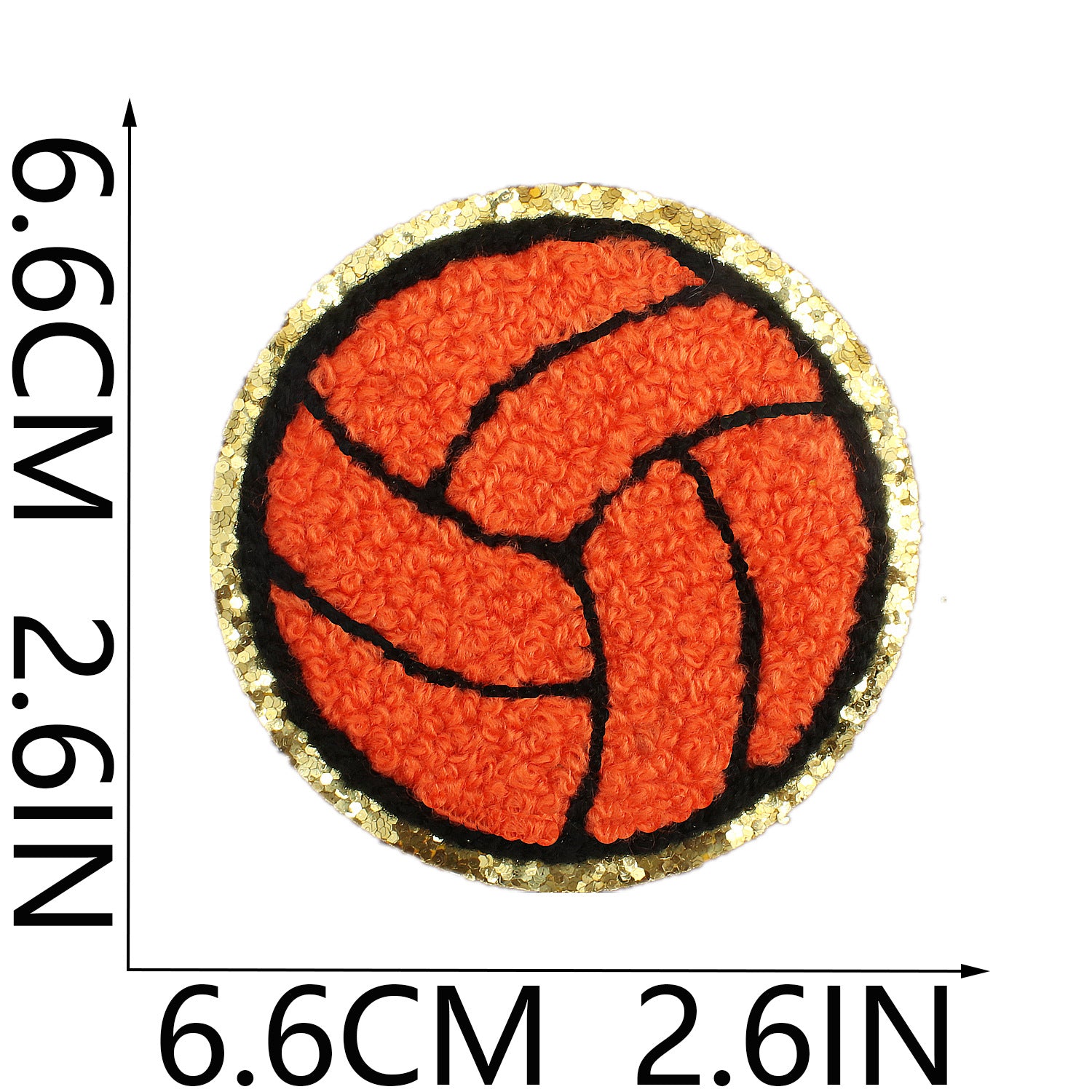 Wholesale Volleyball Towel Embroidered Patch Rugby Football Embroidered Cloth Patch Greta Baseball Chenille Embroidered Label